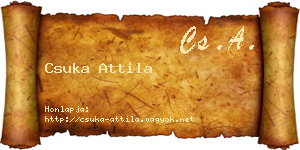 Csuka Attila névjegykártya
